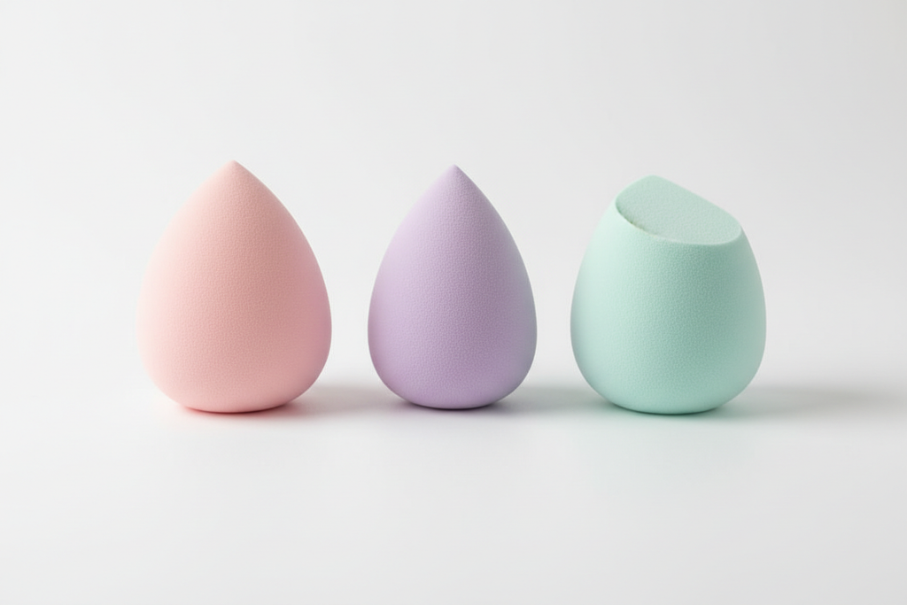 Our soft and fluffy beauty blenders are perfect for that overall seamless blend for both liquid and cream products. Available in three different shapes: